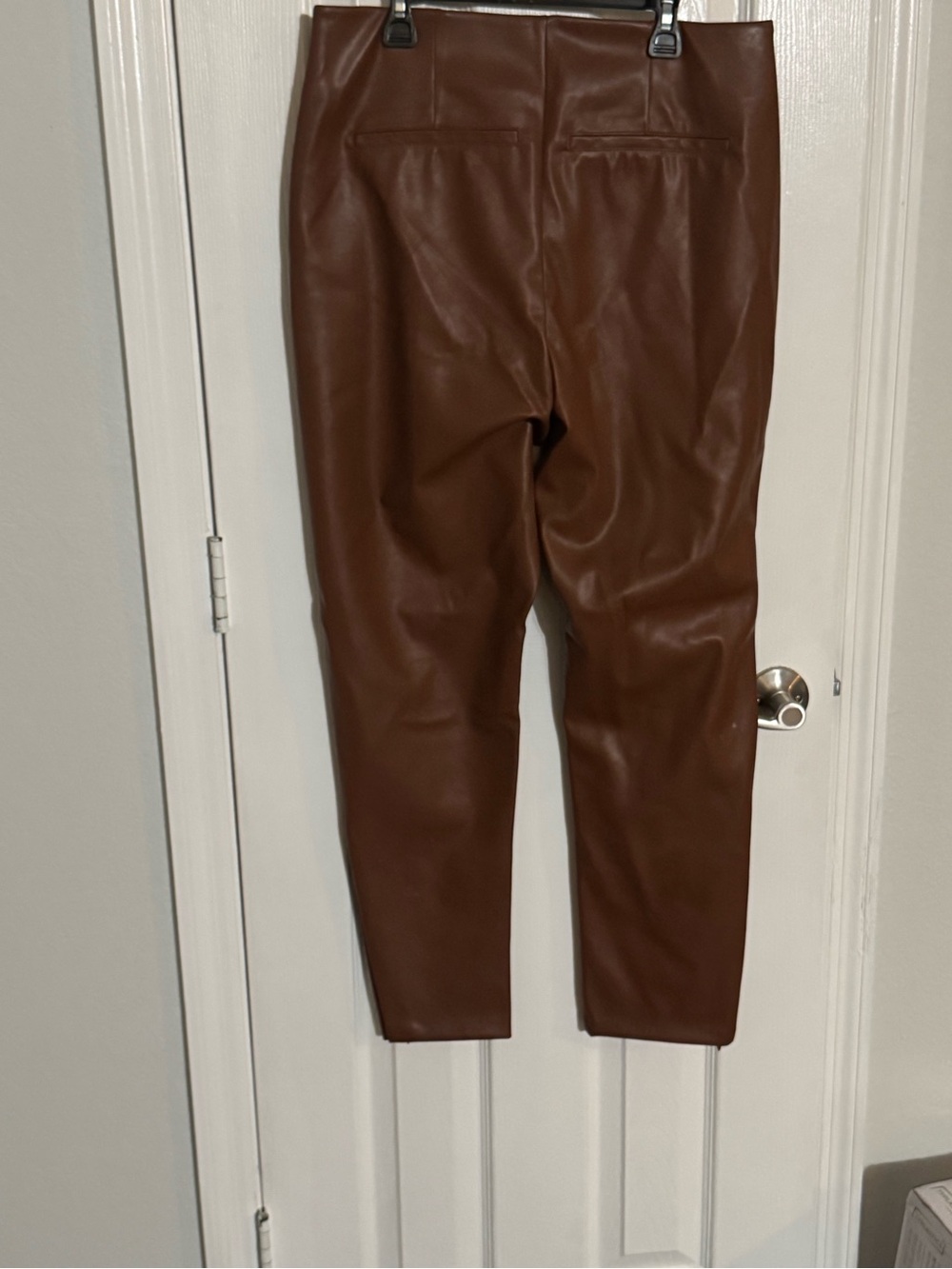 Old Navy Brown Faux Leather Skinny Pants - Picture 2 of 4